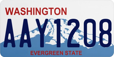 WA license plate AAY1208