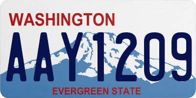 WA license plate AAY1209