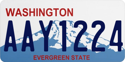 WA license plate AAY1224