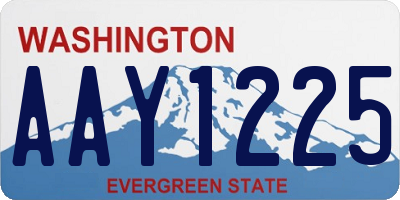 WA license plate AAY1225
