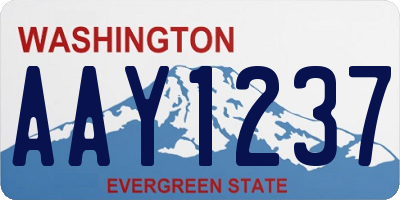 WA license plate AAY1237