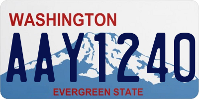WA license plate AAY1240