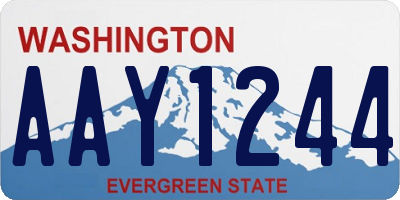 WA license plate AAY1244