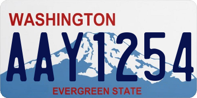 WA license plate AAY1254