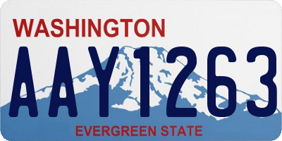 WA license plate AAY1263
