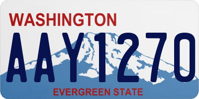 WA license plate AAY1270