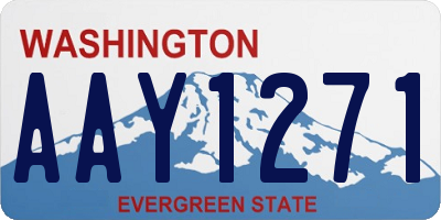 WA license plate AAY1271