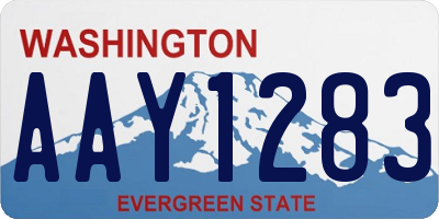 WA license plate AAY1283