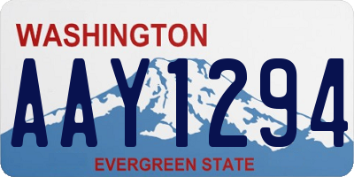 WA license plate AAY1294