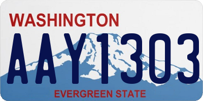 WA license plate AAY1303