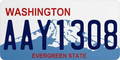 WA license plate AAY1308