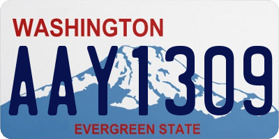 WA license plate AAY1309