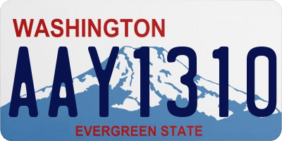 WA license plate AAY1310