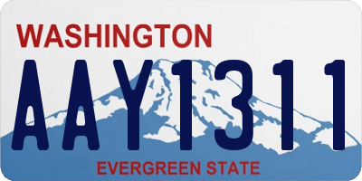 WA license plate AAY1311
