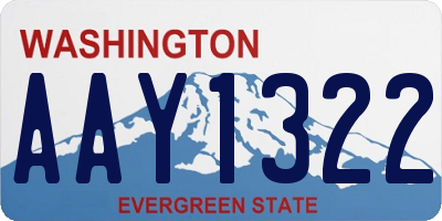 WA license plate AAY1322
