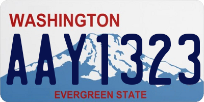 WA license plate AAY1323