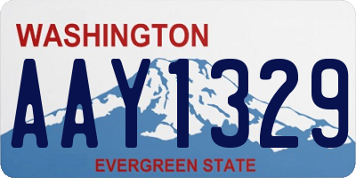 WA license plate AAY1329