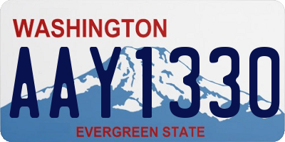 WA license plate AAY1330