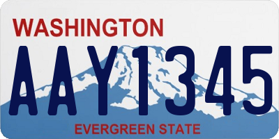 WA license plate AAY1345