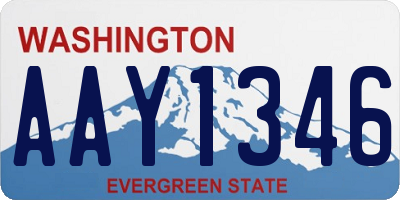 WA license plate AAY1346