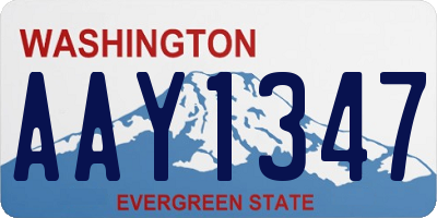 WA license plate AAY1347