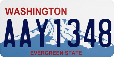 WA license plate AAY1348