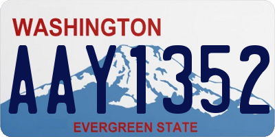WA license plate AAY1352