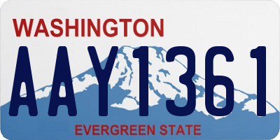 WA license plate AAY1361