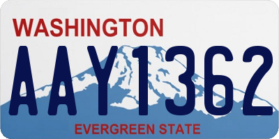 WA license plate AAY1362