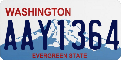WA license plate AAY1364