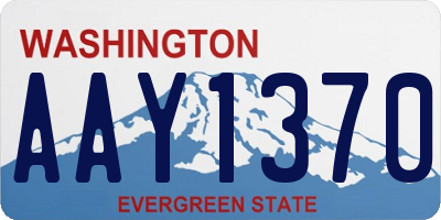 WA license plate AAY1370