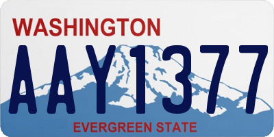 WA license plate AAY1377