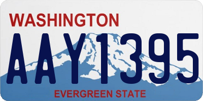 WA license plate AAY1395
