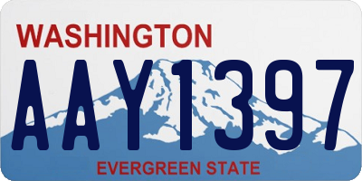 WA license plate AAY1397