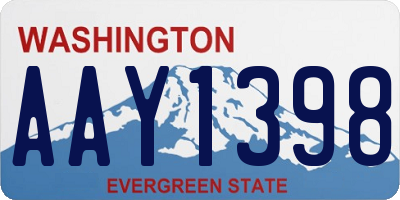 WA license plate AAY1398