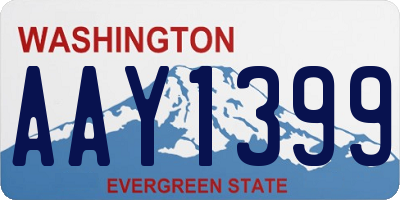 WA license plate AAY1399