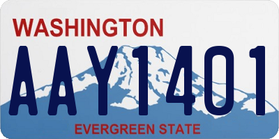 WA license plate AAY1401