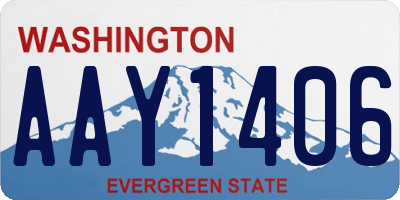 WA license plate AAY1406