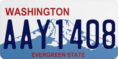 WA license plate AAY1408