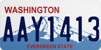 WA license plate AAY1413