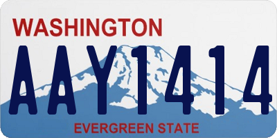 WA license plate AAY1414
