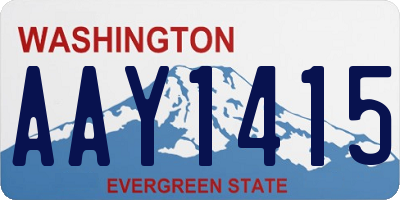 WA license plate AAY1415