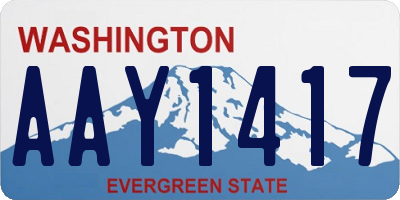 WA license plate AAY1417