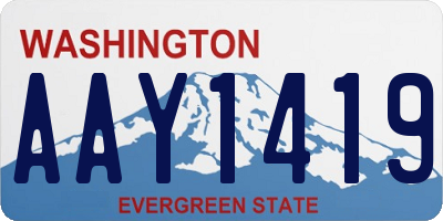 WA license plate AAY1419