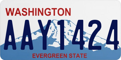 WA license plate AAY1424