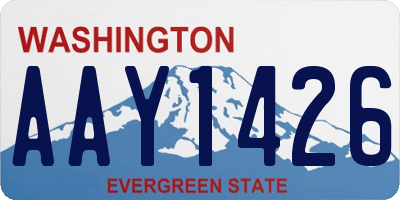WA license plate AAY1426