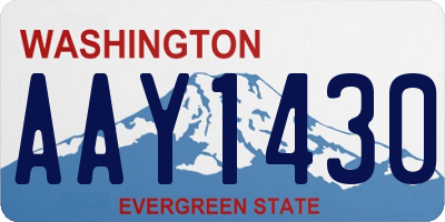 WA license plate AAY1430