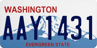 WA license plate AAY1431