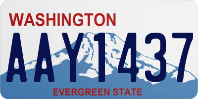 WA license plate AAY1437