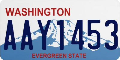 WA license plate AAY1453